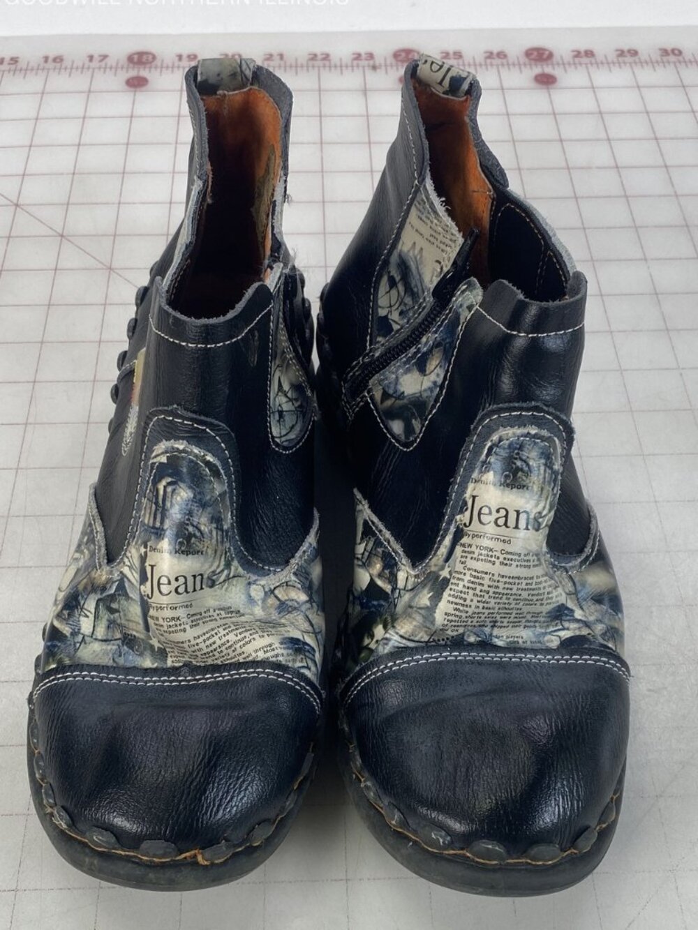 TMA EYES~ German Leather Ankle Boots/ Booties~Size 9.5